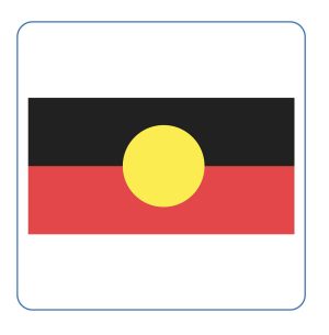 SUBJECT SPINE LABEL STANDARD 19 H X 19 W MM ABORIGINAL FLAG / PKT 200