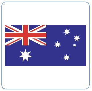 SUBJECT SPINE LABEL 19 H X 19 W MM AUSTRALIAN FLAG /PKT 200