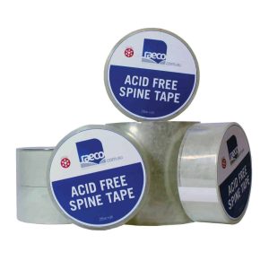 Clear Book Spine Tape 25m x 96mm – Acid Free & Gloss