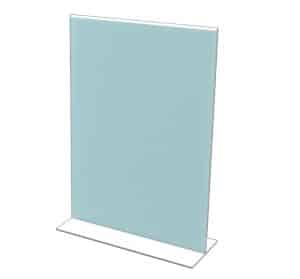 SIGN HOLDER DOUBLE SIDED A4 PORTRAIT ACRYLIC 300 H X 210 W X 80 D MM