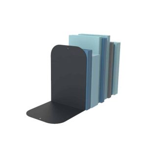 BOOKEND STEEL LARGE [PK=10] 200 H X 140 W X 145 D MM BLACK MATT