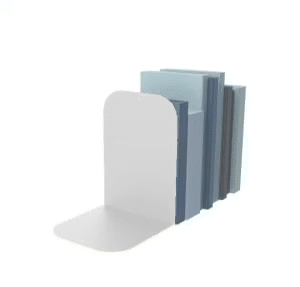 BOOKEND STEEL LARGE [PK=10] 200 H X 140 W X 145 D MM WHITE