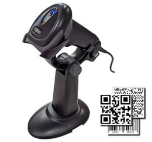 2D CORDED (USB) BARCODE SCANNER WITH STAND