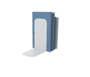 BOOKEND STEEL BIG BOOK [EA] 300 H X 140 W X 195 D MM WHITE